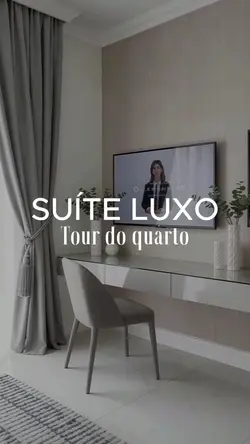 Tour íntimo pelo quarto de luxo
