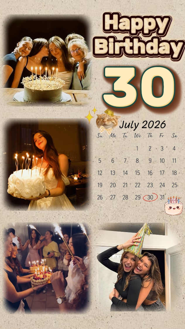 Anniversaire 30 juillet