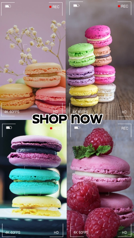 Galletas Macarons Exhibición De Productos Estilo Tik Tok