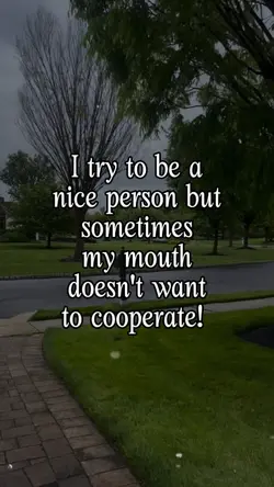 I try to be a nice