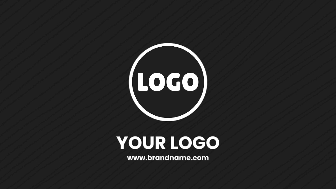 Plantilla de logotipo de introducción en blanco y negro