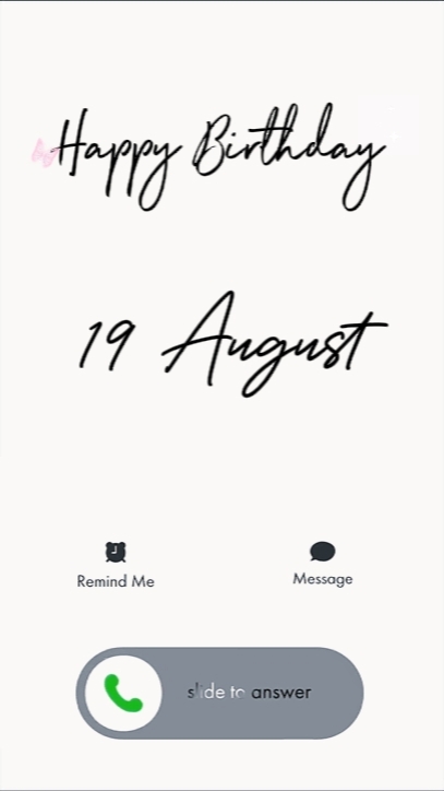 HBD 19 AUGUST