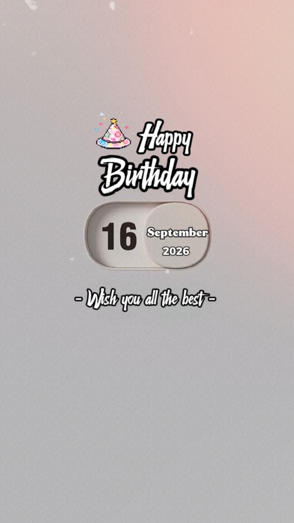Birthday 16 sept