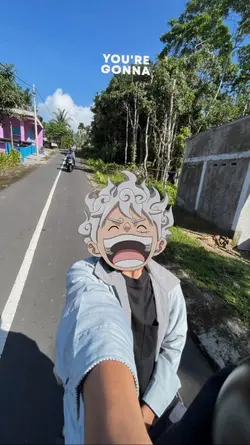 stiker muka luffy