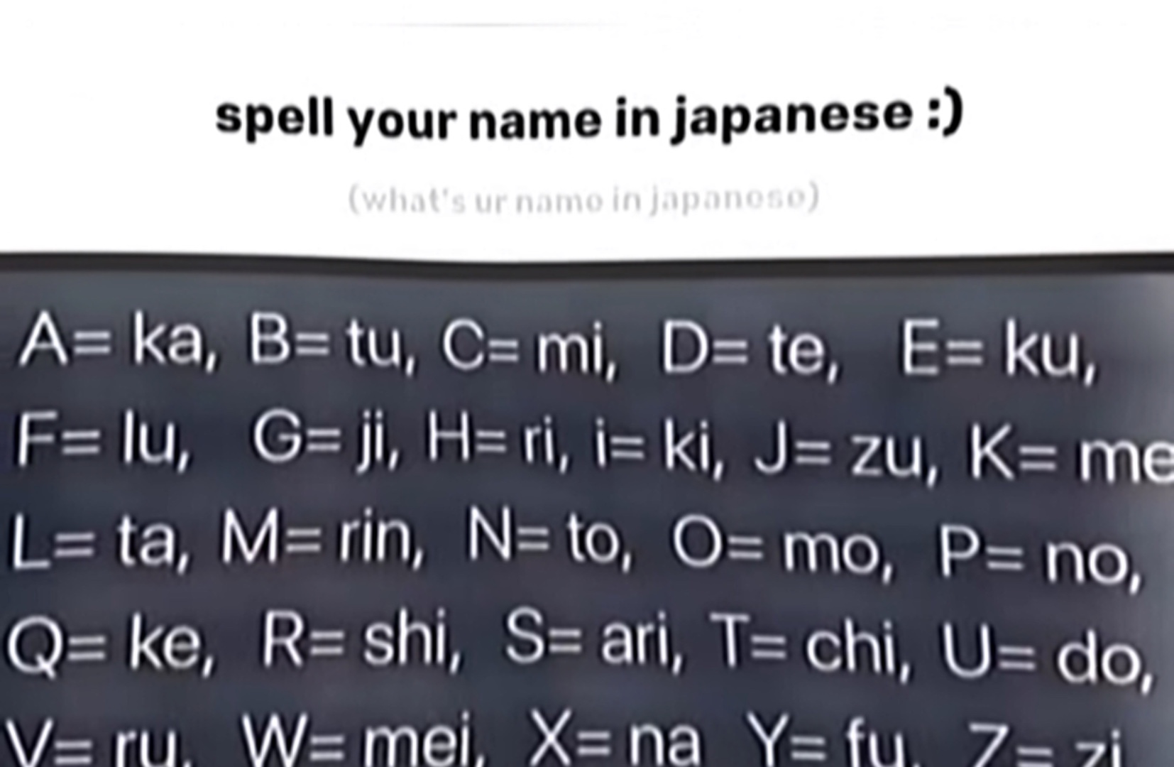 Seu nome em japonês 