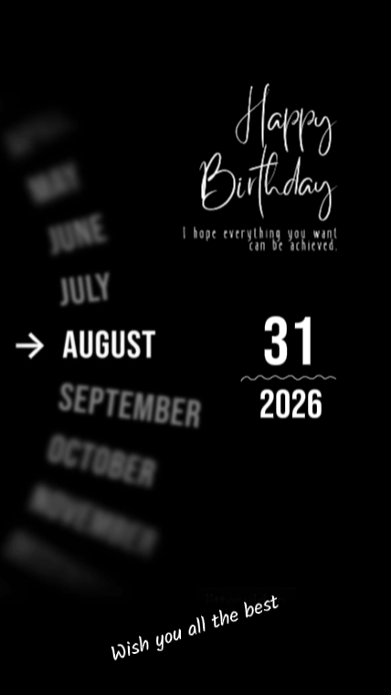 BDAY SON 31 AUGUST 