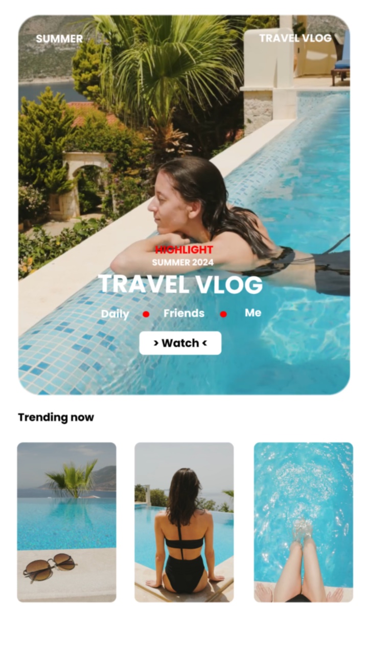 Travel Packages Display Summer Sale Interface UI Style