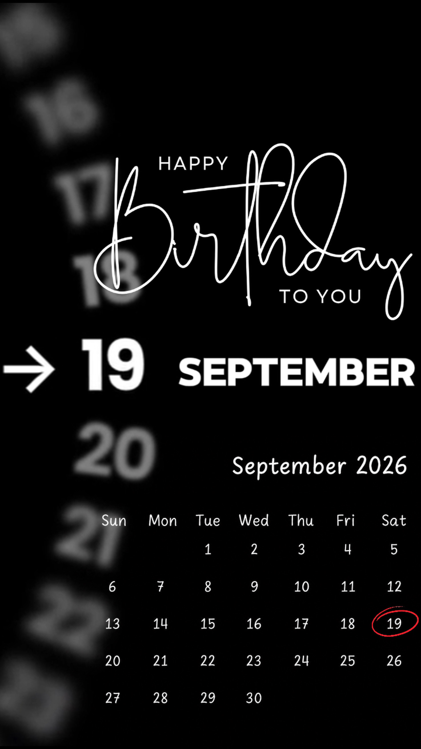 BIRTHDY 19 SEPTEMBER