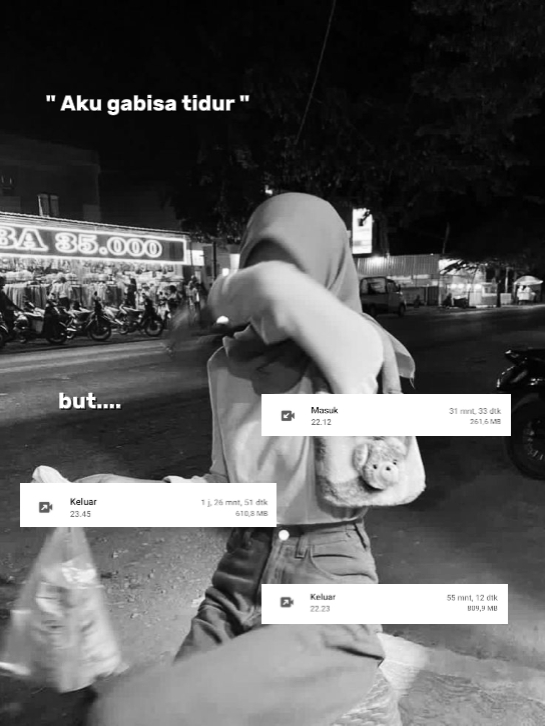 "Aku gabisa tidur"  