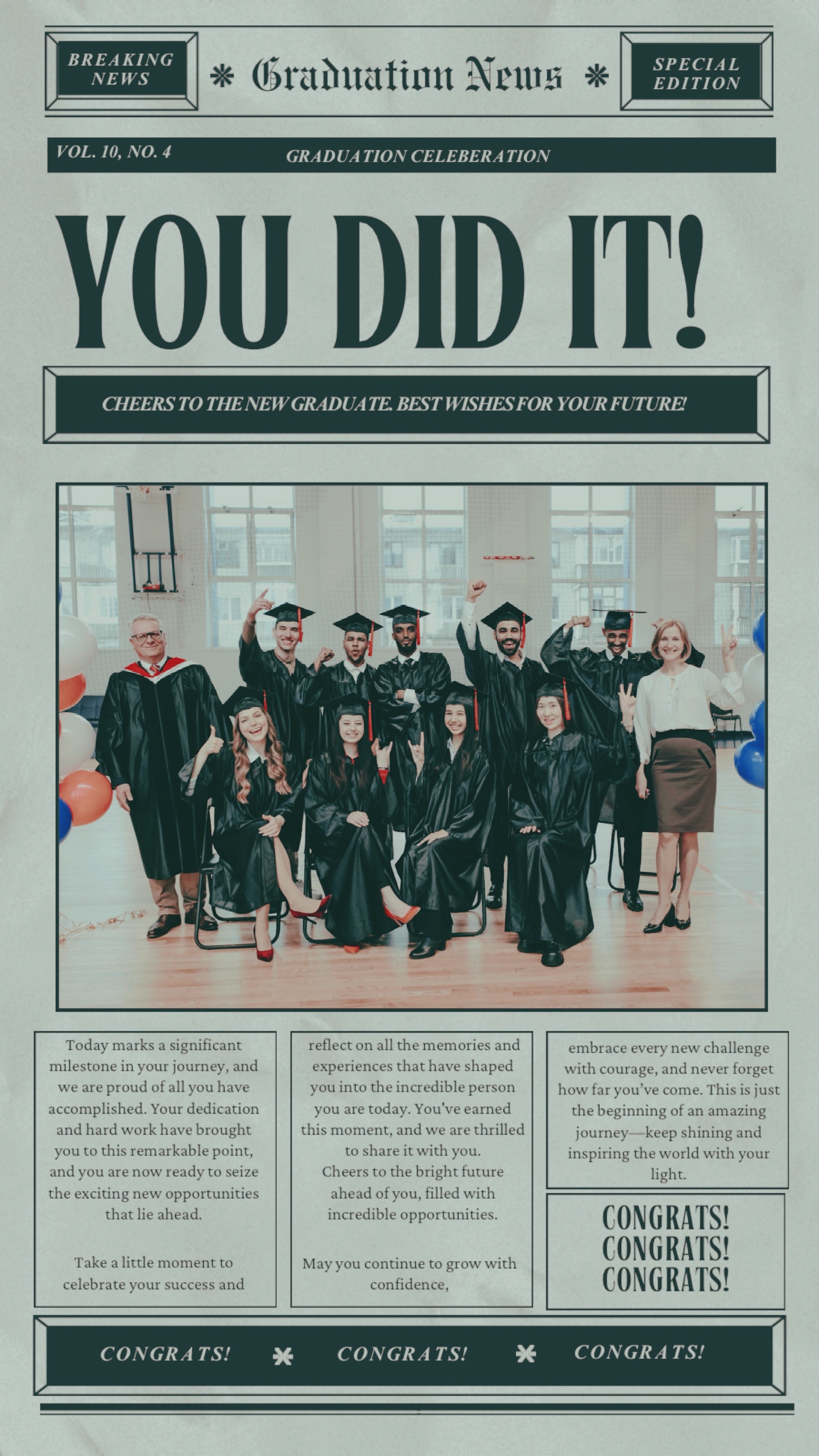 Graduation newspaper