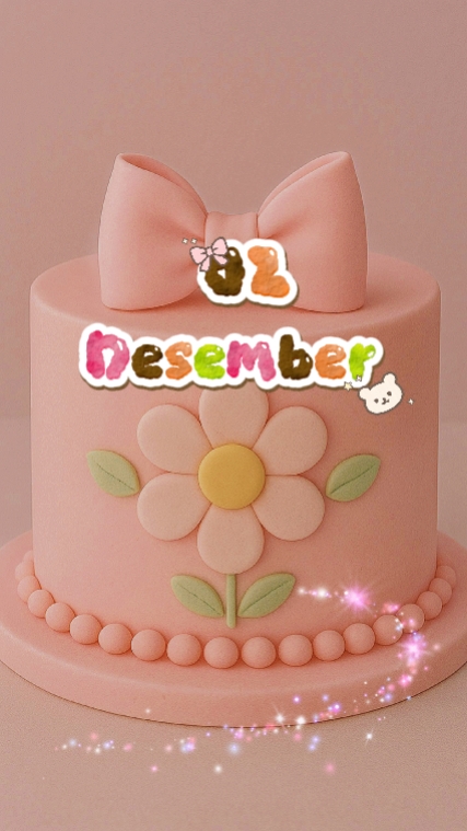 HBD Peach Ribbon