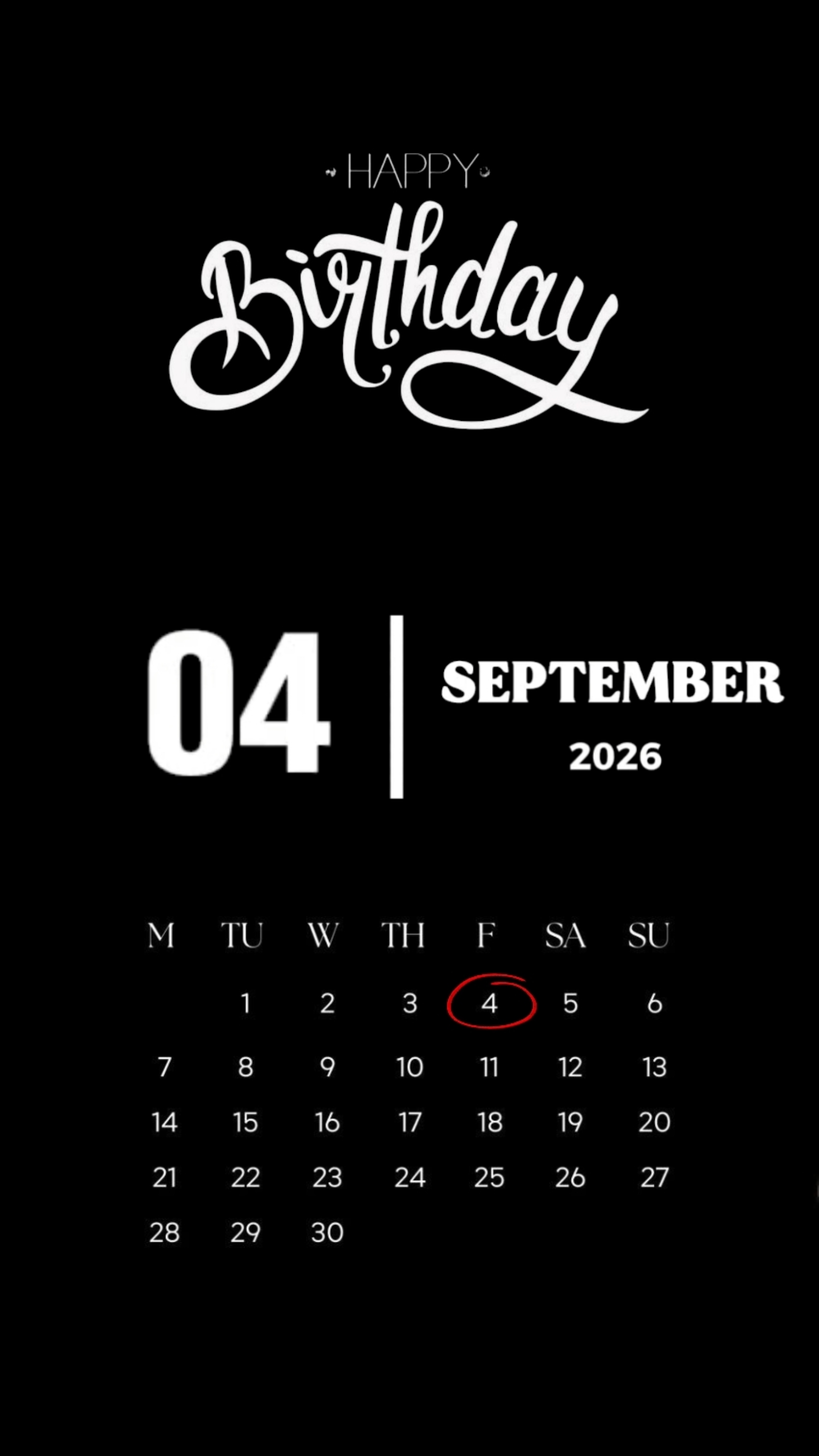 HBD 04 SEPTEMBER 