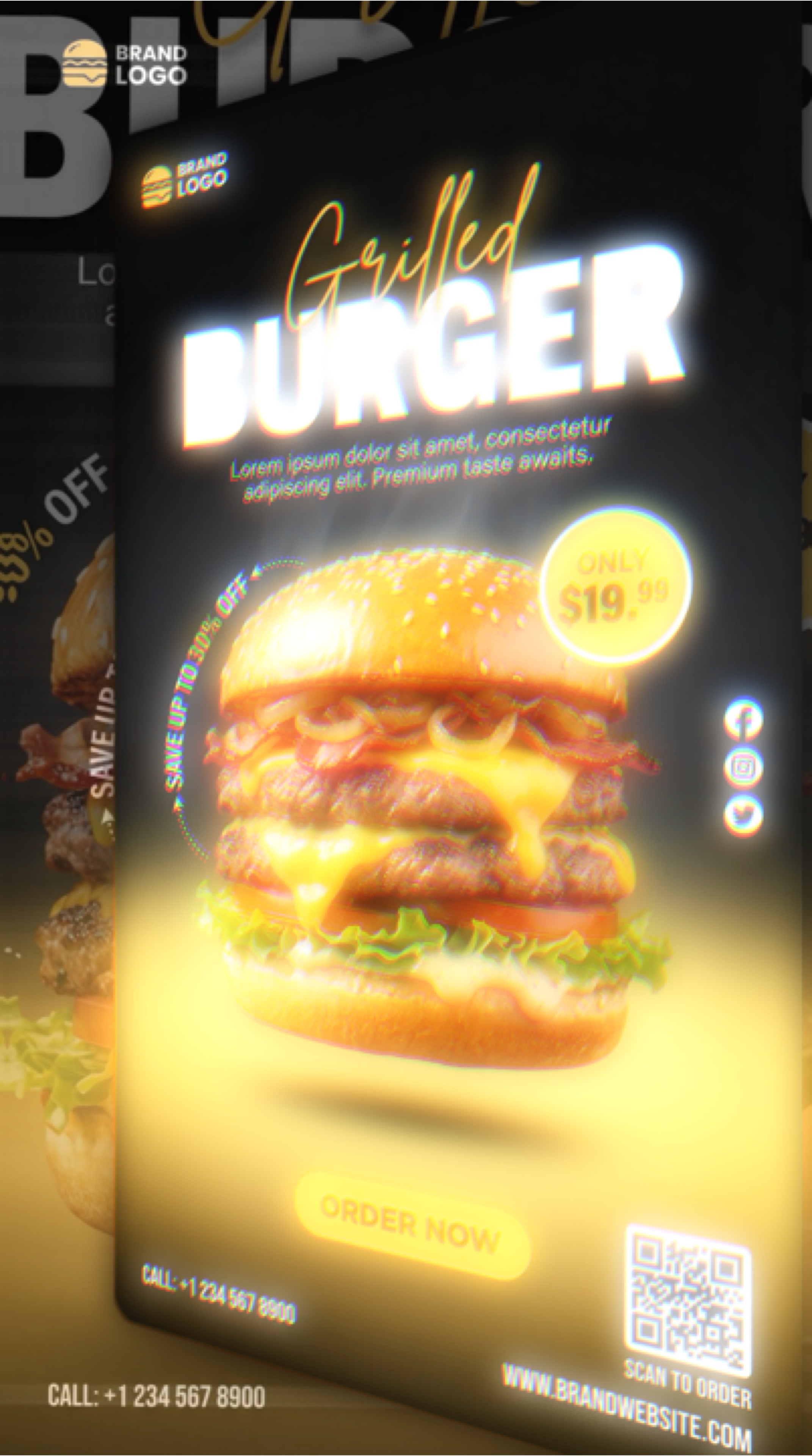 Volante De Comida De Hamburguesas
