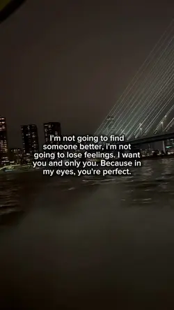 you're perfect.