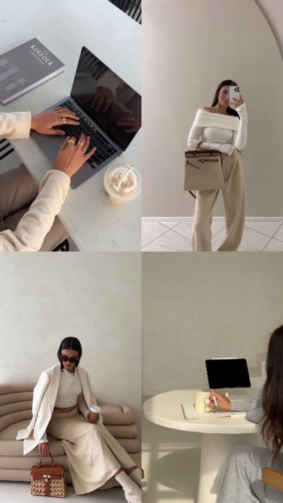 4 videos de cuadrícula