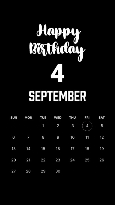 CUMPLEAÑOS 4 DE SEPTIEMBRE