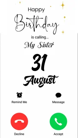 HBD SISTER 31 AUGUST