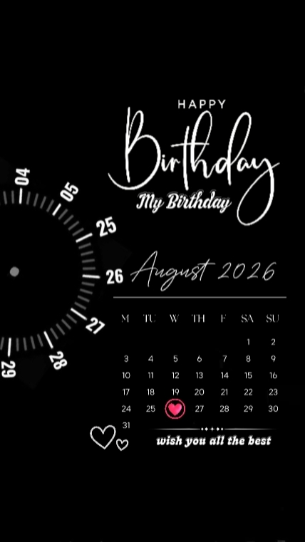 MON ANNIVERSAIRE 26 AOÛT 