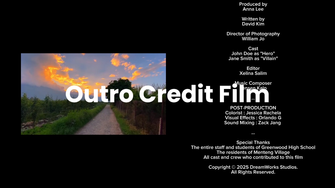 Film Kredit Outro