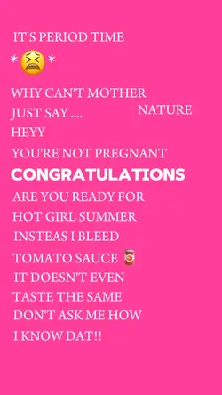 IT'S PERIOD TIME