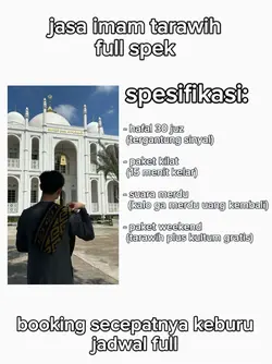 jadwal imam tarawih