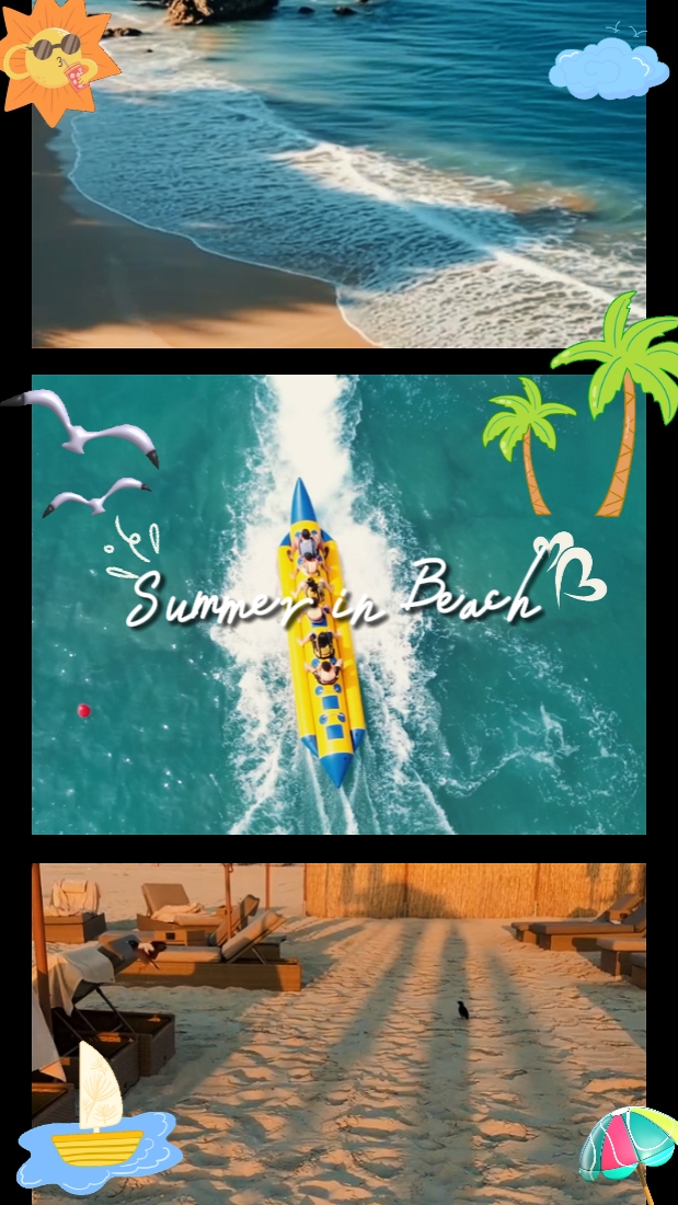 musim panas di pantai 