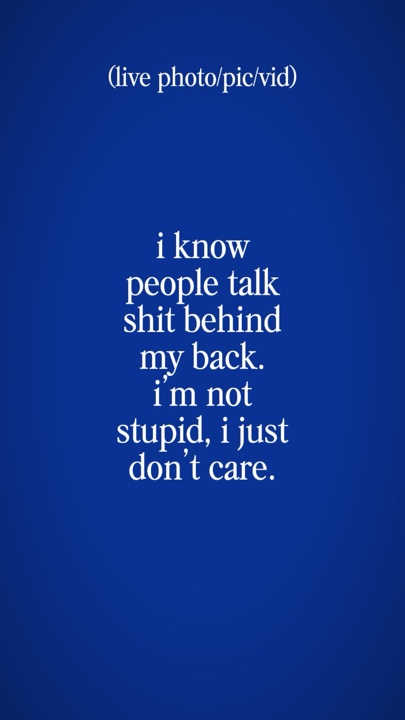 i know people talk