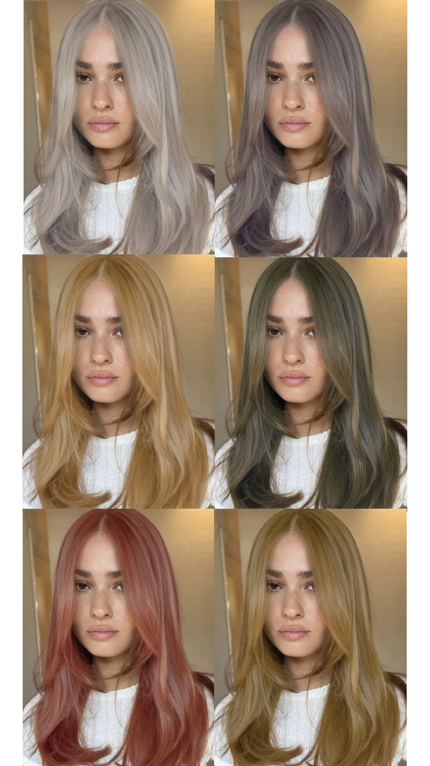 6 couleurs de cheveux