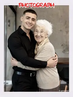 Photograph with mom