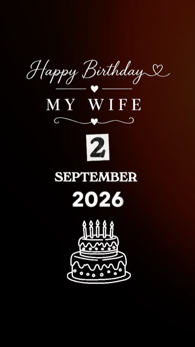 b'day my wife 2 Sept