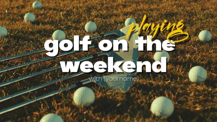 playing golf 