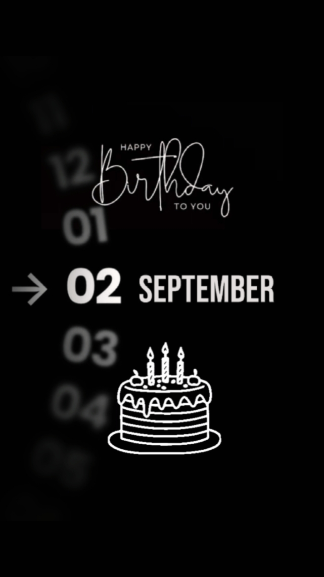 BIRTHDAY 2 SEPTEMBER
