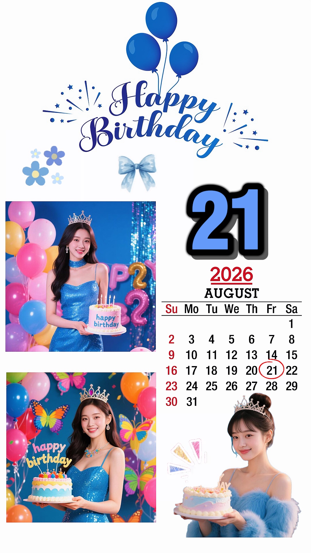 Feliz cumpleaños 21 de agosto 