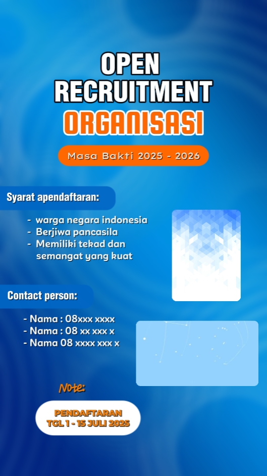 OPEN RECRUITMENT