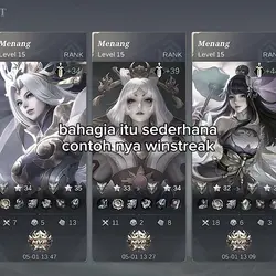 contoh nya winstreak