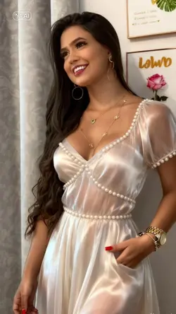 Dress seda pérola