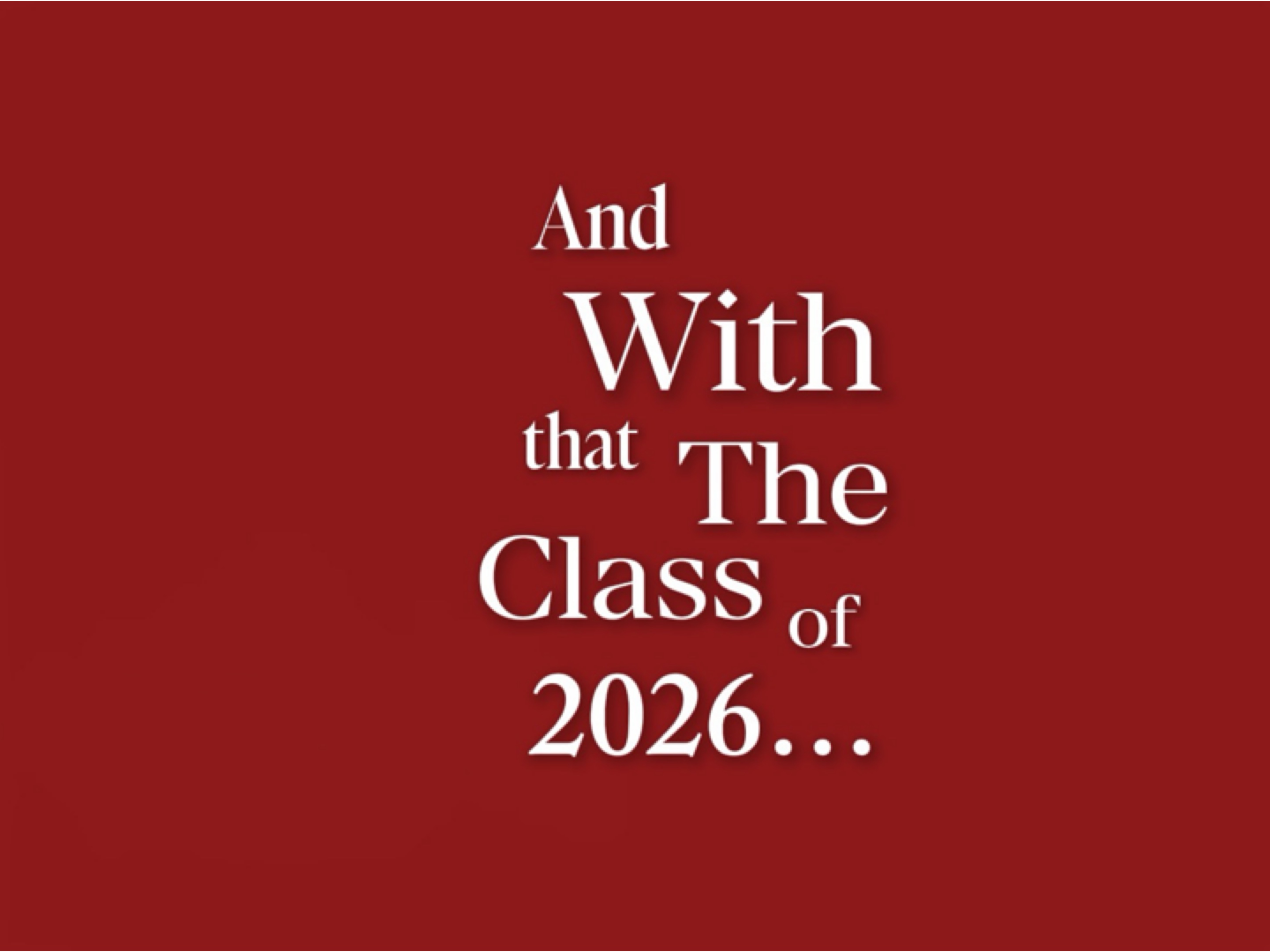 Fin de la classe 2026