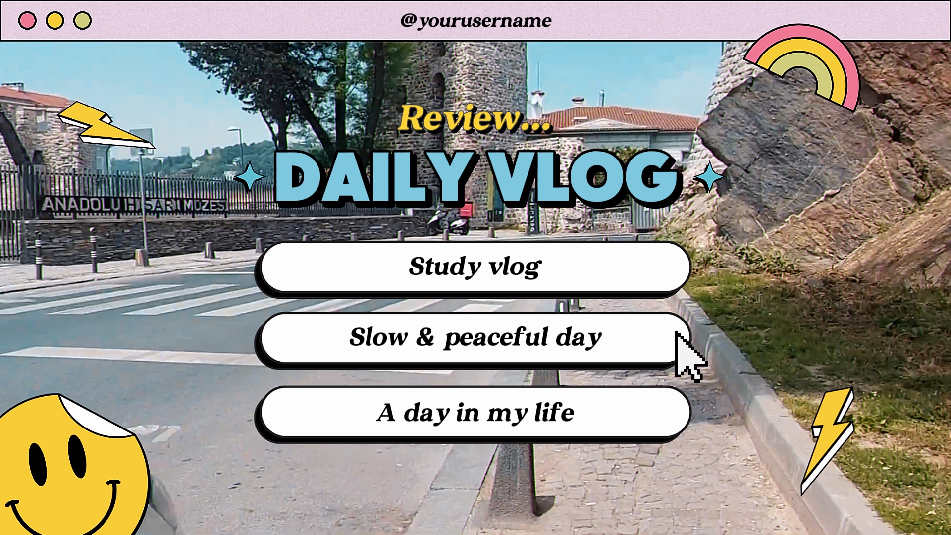 Daily vlog intro