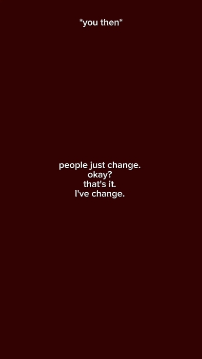 people just change