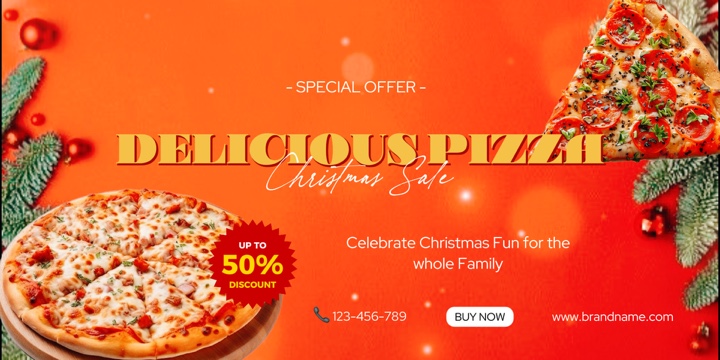 Christmas pizza sale