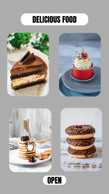 Alimentos - Exibição de produtos - Estilo TikTok