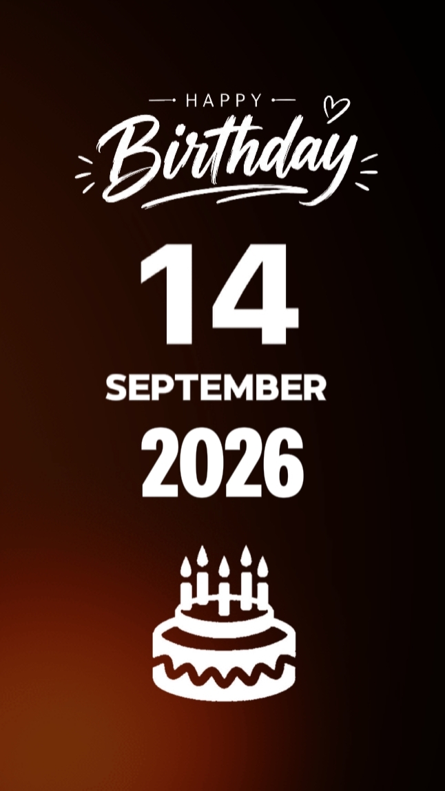 14 de septiembre Cumpleaños 