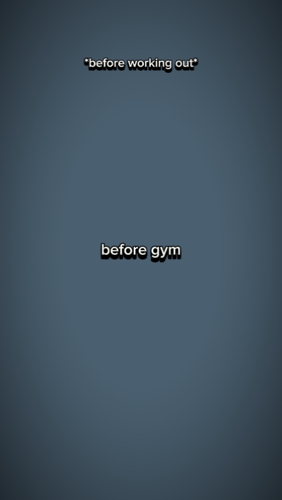 before gym