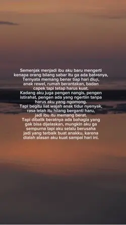 Semenjak jadi ibu