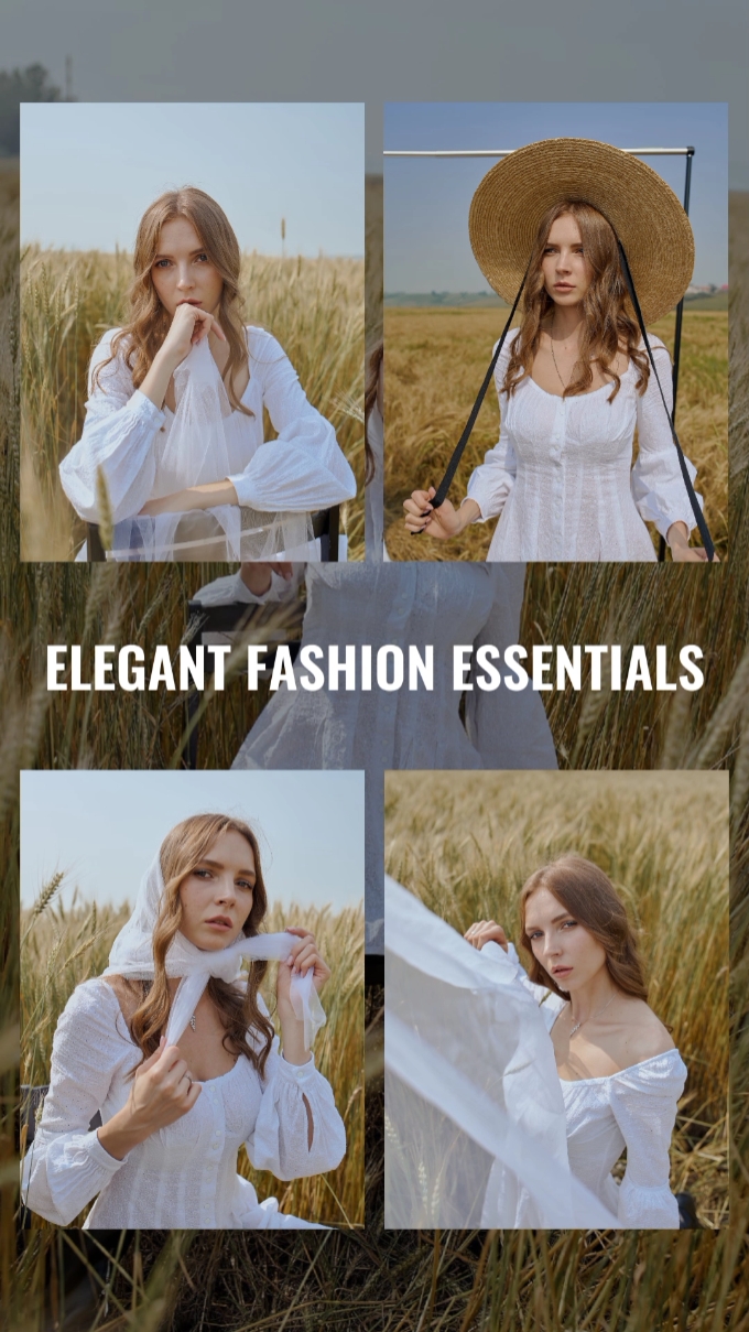 Exibição de produtos de roupas femininas no estilo TikTok
