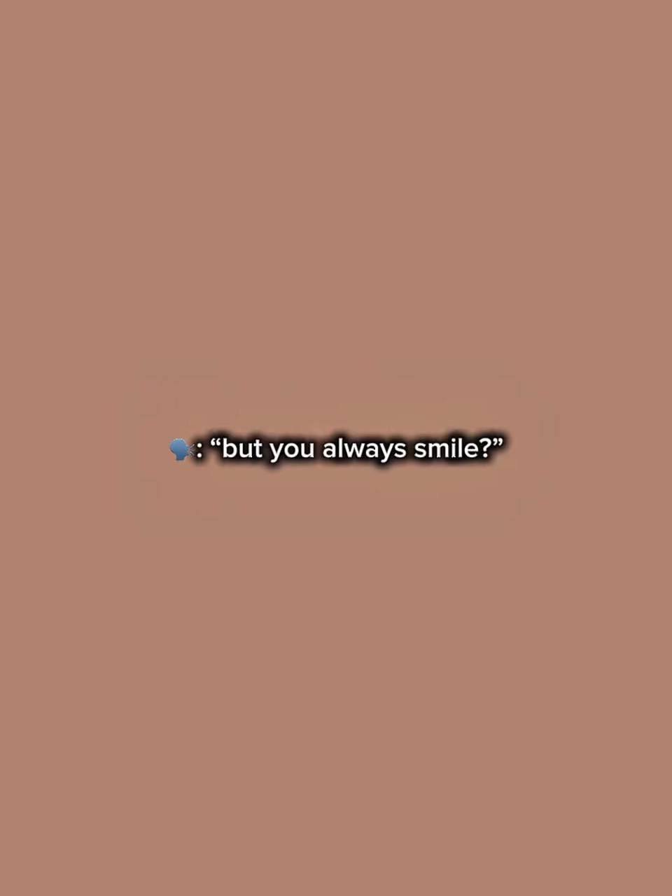 mais toujours sourire?