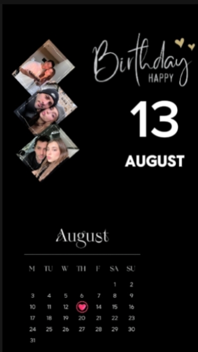 HBD Love 13 August