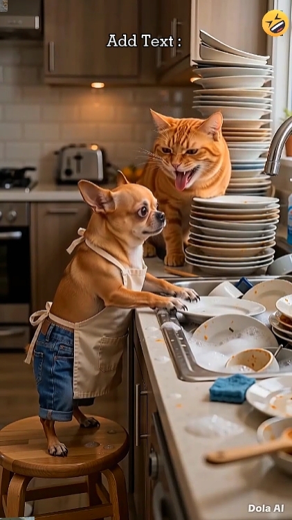 Nakakatawang Pusa. Magdagdag ng Teksto