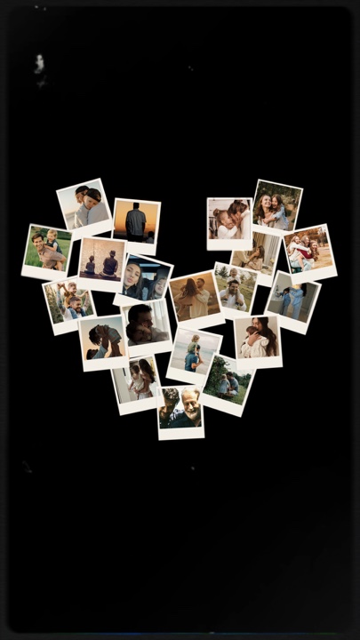 Collage de cœur d'amour 