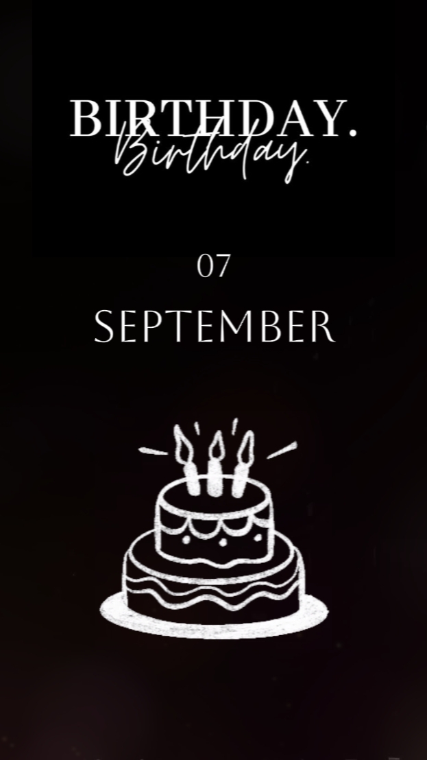 HBD 7 SEPTEMBER 2026